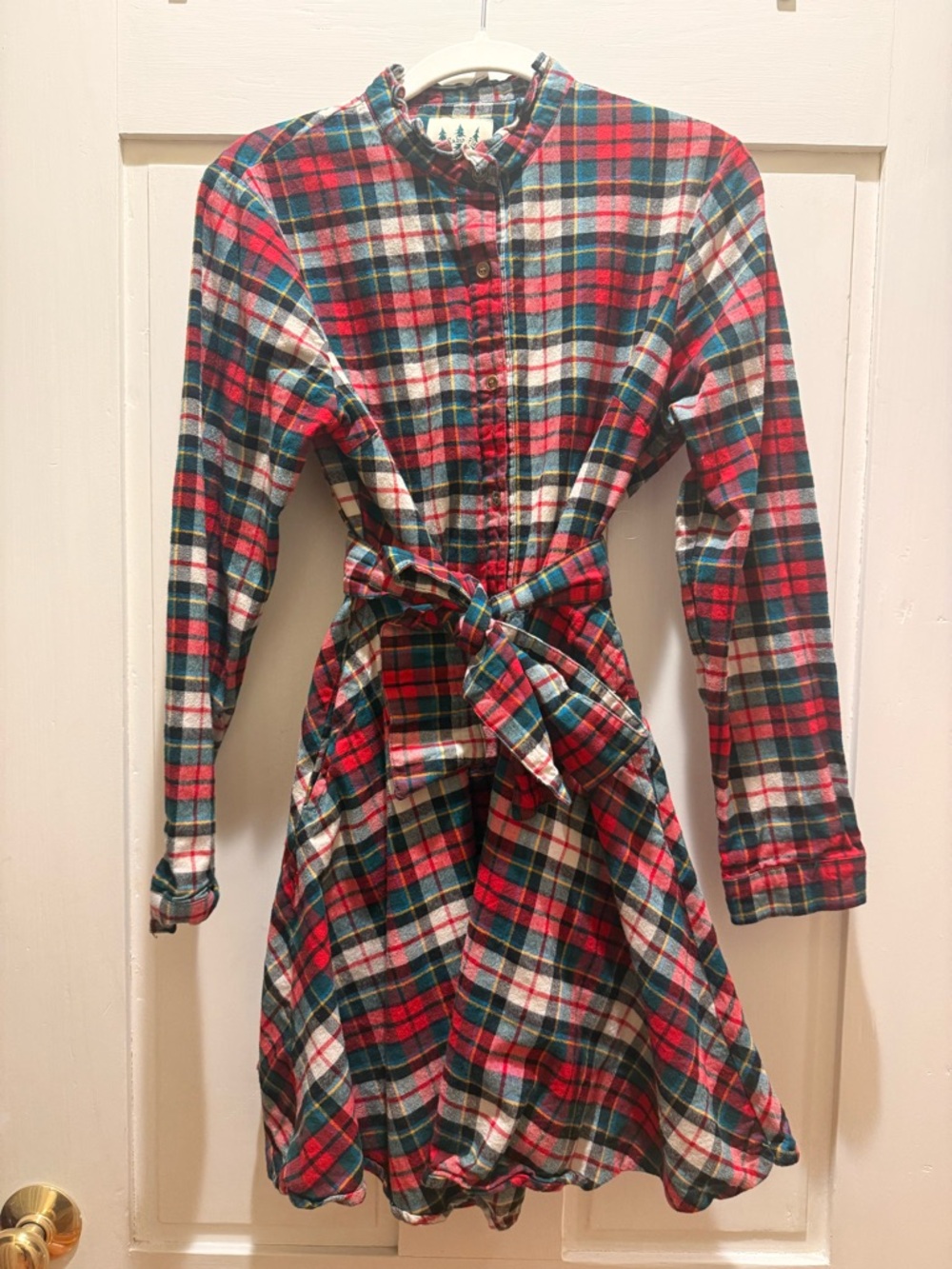 Kiel James Patrick Red, Green, White Plaid Flannel Shirt